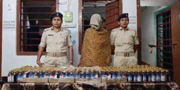 प्रतिबंधित कफ सिरप के साथ एक गिरफ्तार।