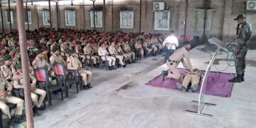 एन सी सी कैम्प में विश्व प्राथमिक चिकित्सा दिवस पर निकाली गई रैली |