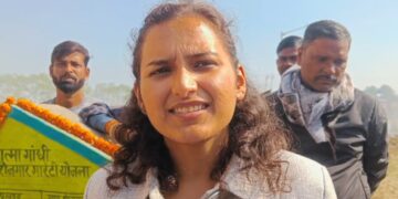 सिमराहा प्रखंड में खेल ग्राउंड का शिलान्यास